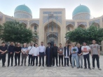 ارتباط مجازی معاون آموزش دانشگاه رضوی با مدرسه میر عرب ازبکستان